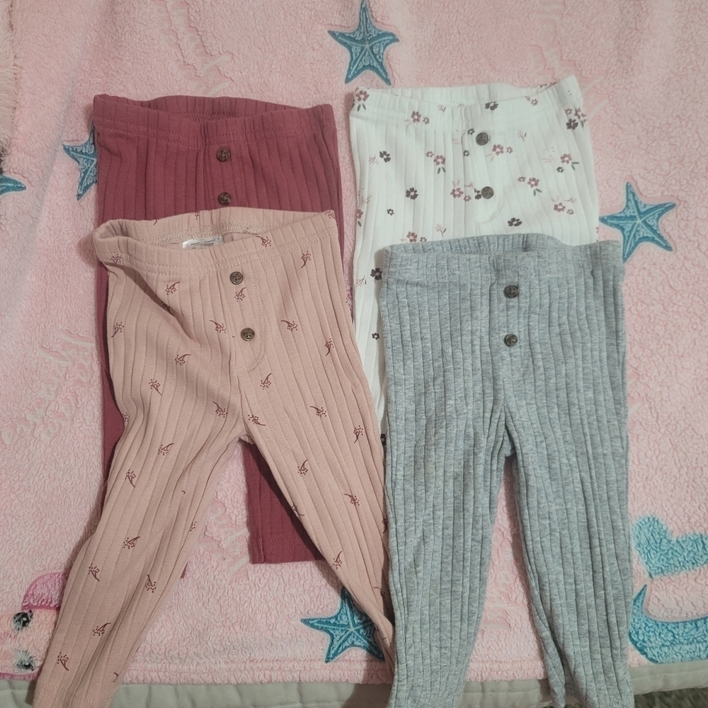 Simple Joys by Carter's Floral Baby Girl Leggins Size 6- Months